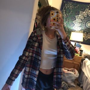hooded flannel